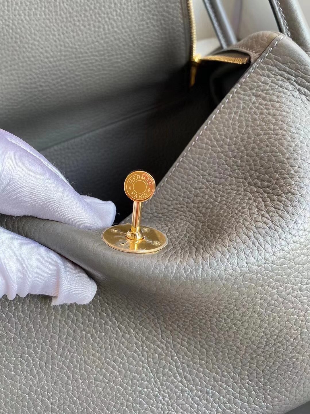 에르메스 린디백26 에토프 금장 끌레망스 가죽